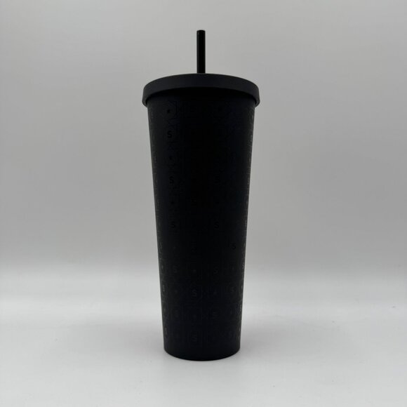 Starbucks 24oz Matte Black "S" Logo with Original Straw - Picture 1 of 7